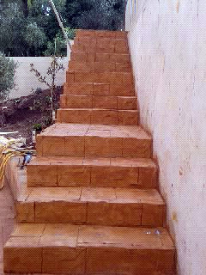 Escalones de hormigón impreso 
