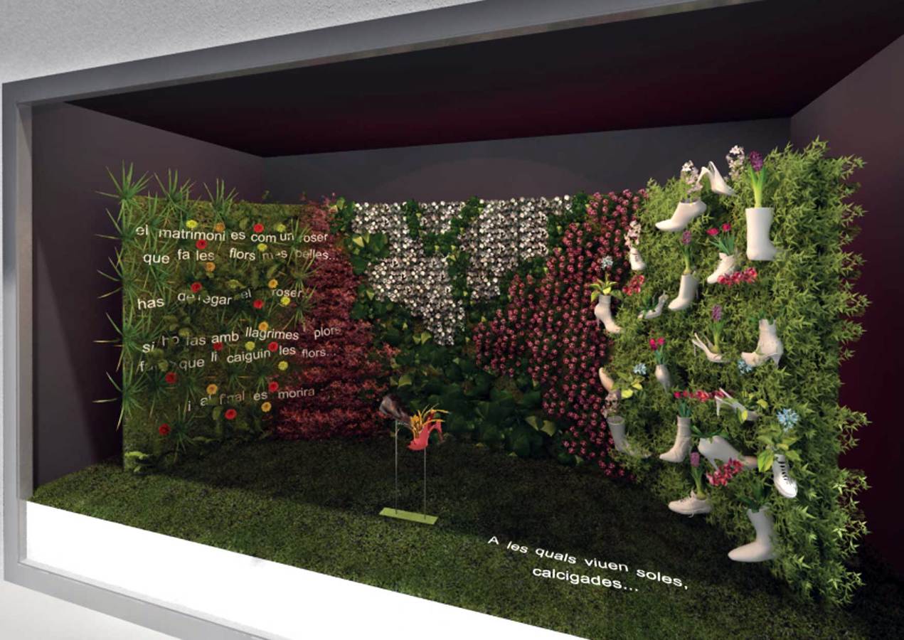Escaparate para floristería