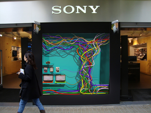 Escaparate Sony Store Barcelona