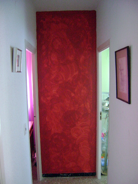 Esponjado en pared lisa