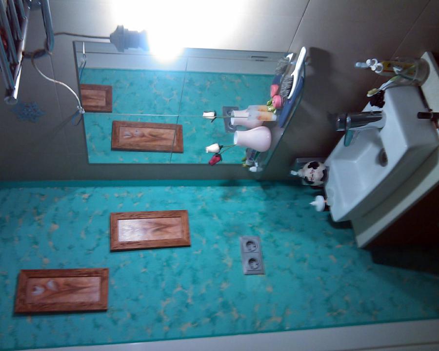 esponjeado en paredes de baño