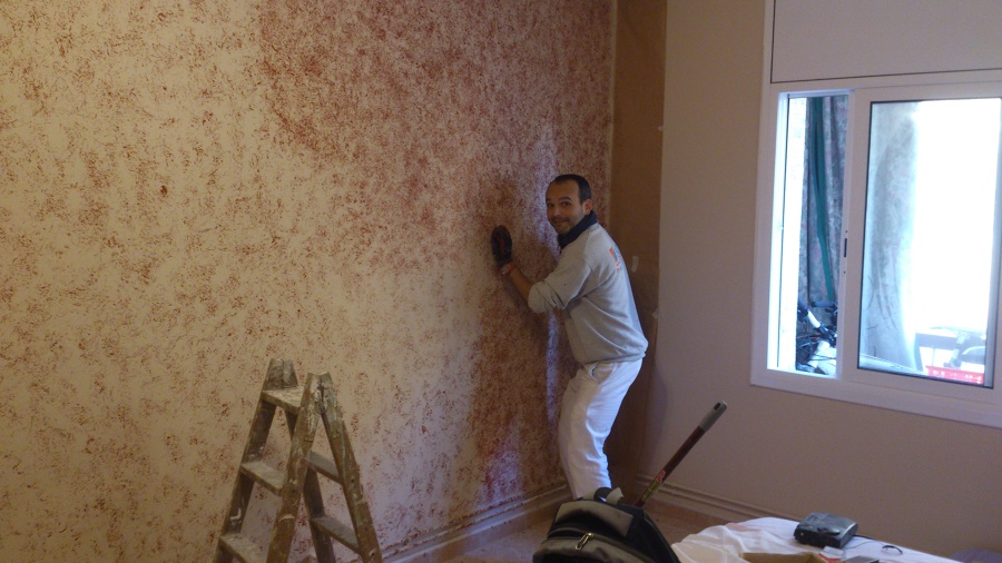Estampado de pared de dormitorio