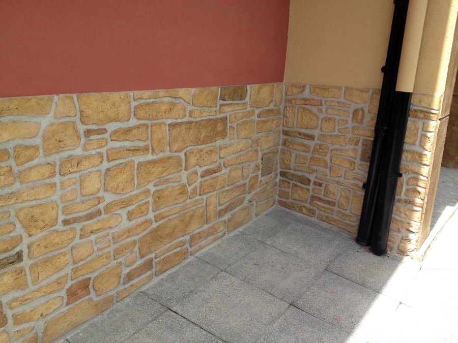 Estampado de piedra artificial