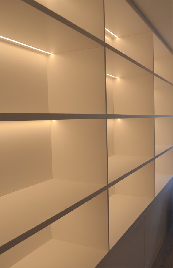 Estanteria iluminada