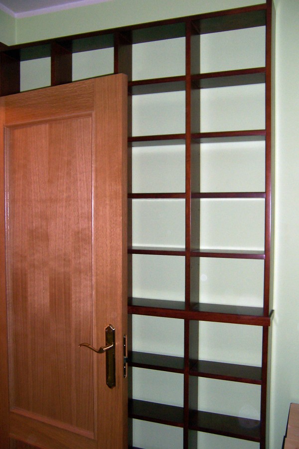 Estanteria tras puerta