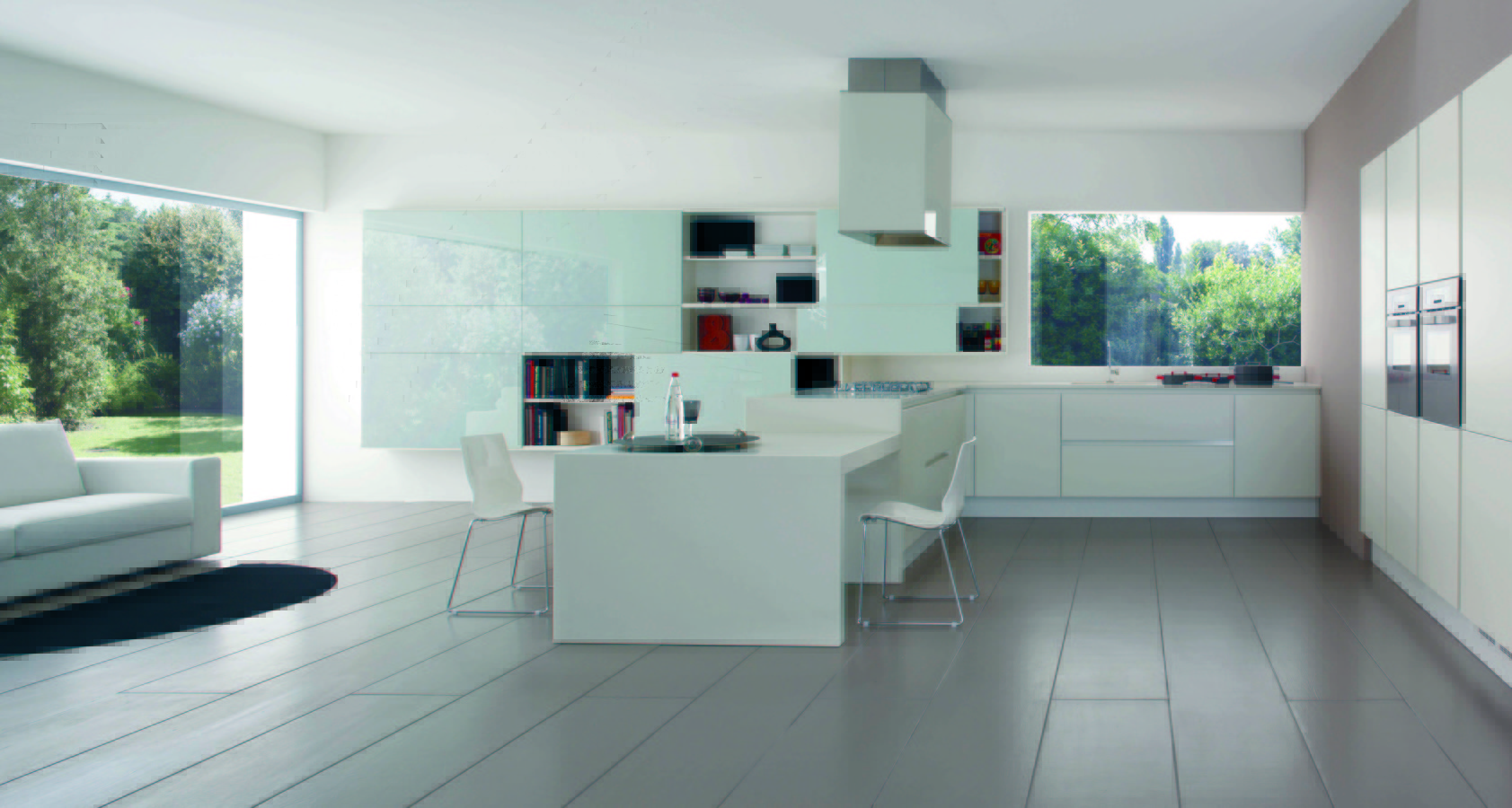 ESTILO   LAUNGE    BLANCO   SOBRE   BLANCO    SIN  TIRADOR 