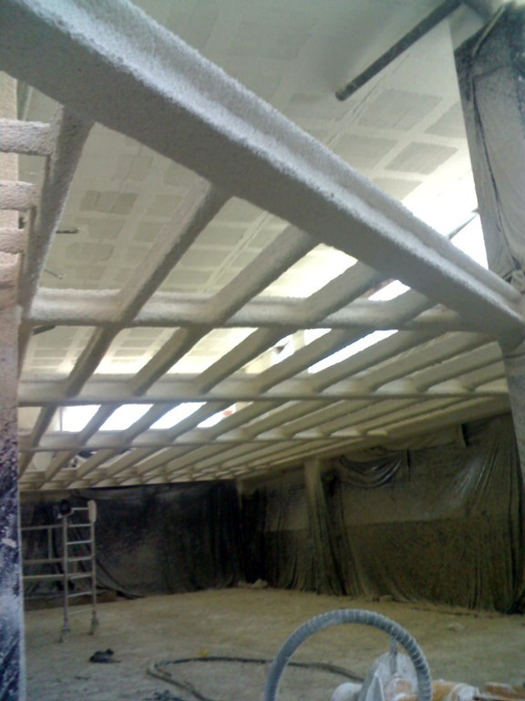 Estructura metálica con mortero de perlita