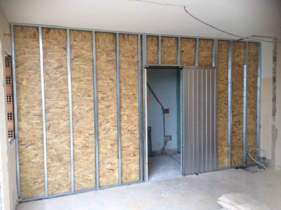 Pared de pladur reforzada