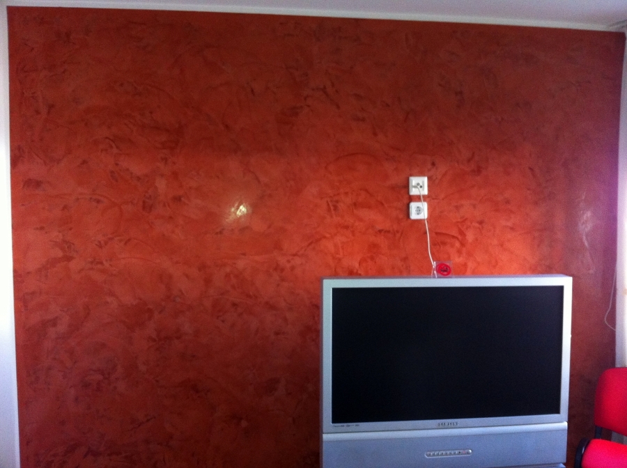 estuco veneciano(color teja)