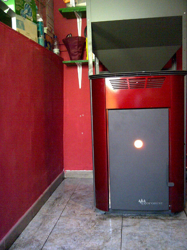 Estufa instalada en Madrid