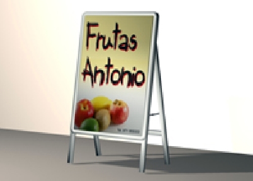 Expositor de aluminio una cara