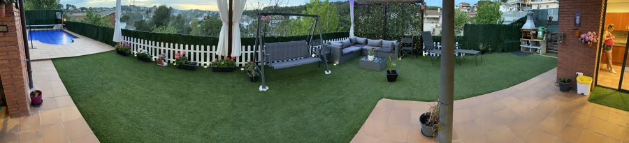 Construccion de terraza y decorada