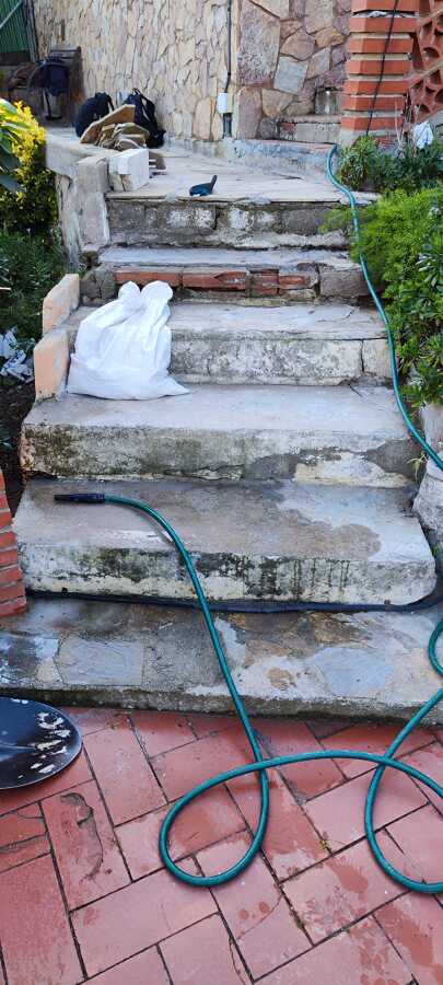 Escaleras antes de enrracholar