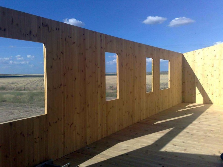 fachada casa prefabricada madera