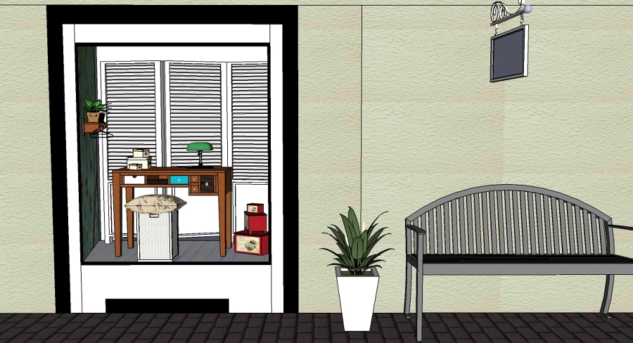 Fachada y escaparate El desván de Bea