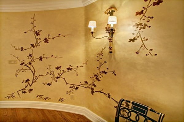 Falso estuco y motivos florales