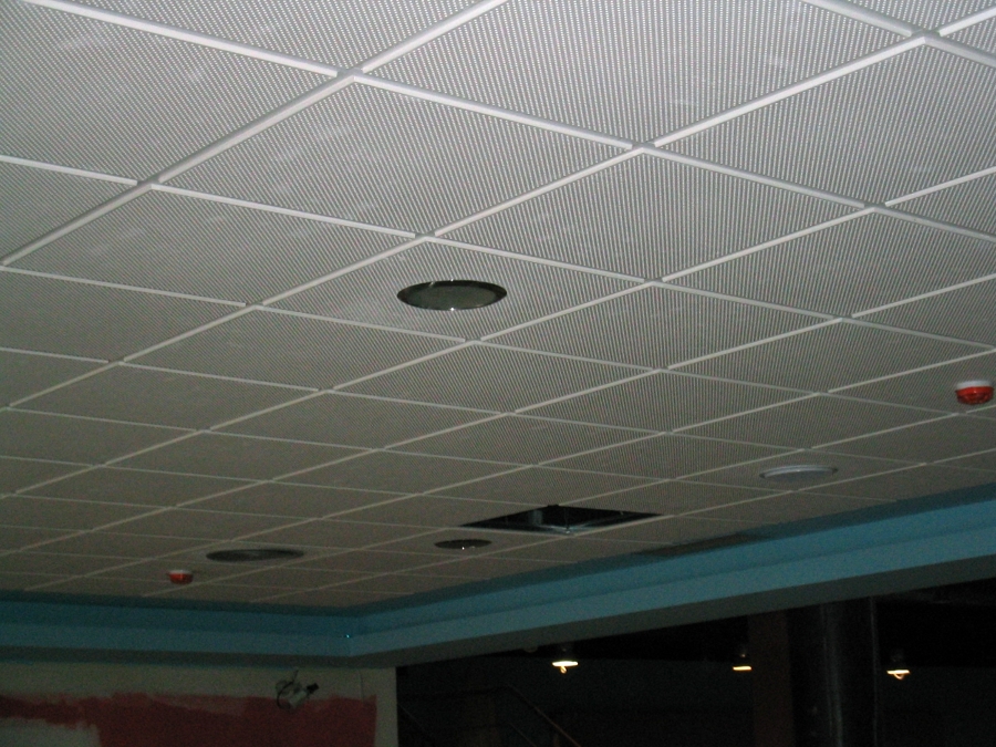 Falso techo de escayola aligerada