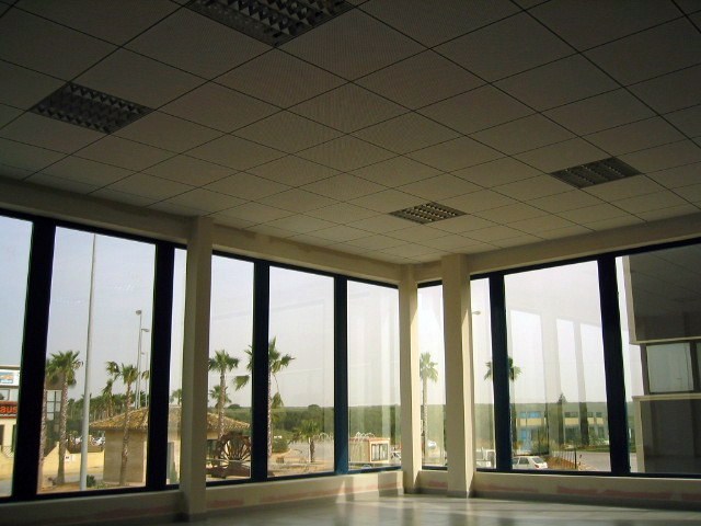 Falso techo de escayola aligerada