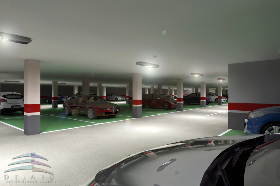 Fase acabados parking edificio administrativo Algeciras