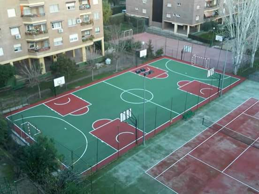 Pista futbol y baloncesto