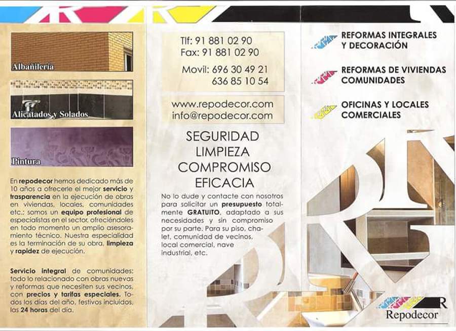 Tríptico de la empresa