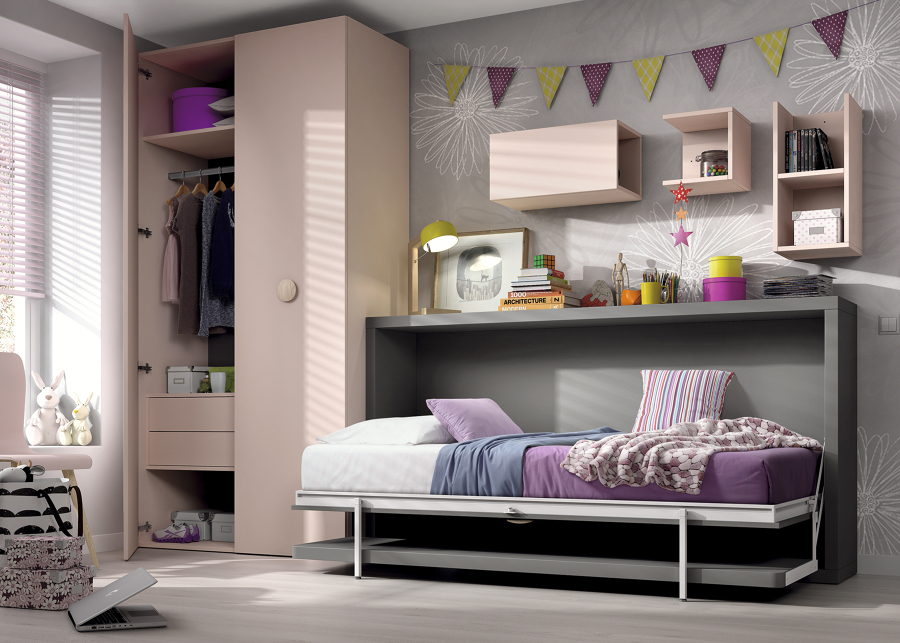 CAMA ABATIBLE HORIZONTAL CON ESCRITORIO