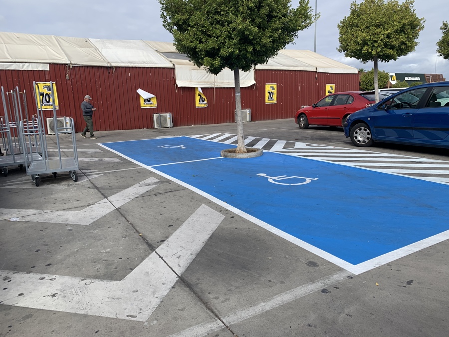 Plazas de minusválidos en Brico depot