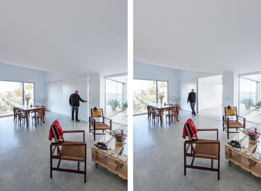 Salón abierto a terraza