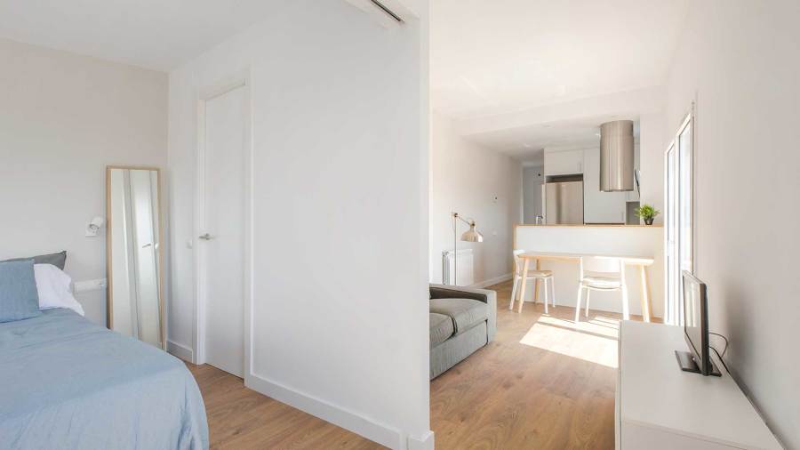 Reforma en Sarrià - Habitación y salón comedor