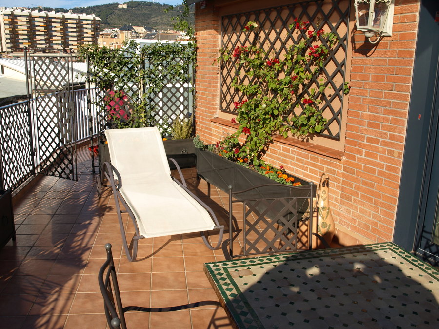Forja para terraza en Pedralbes , Ballas, Division y jardineras