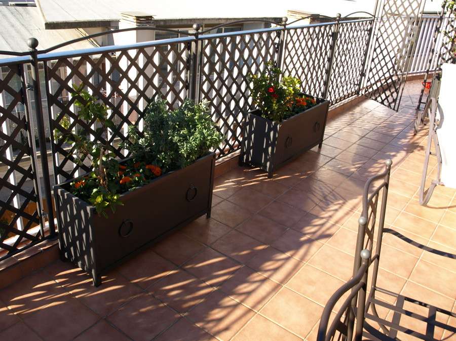 Forja para terraza en Pedralbes , Ballas, Division y jardineras