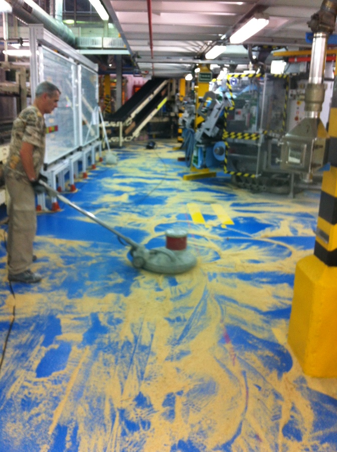 Preparación suelo continuo epoxi