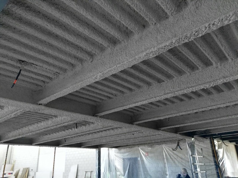 Ignifugfación de forjado + estructura metálica Procaval