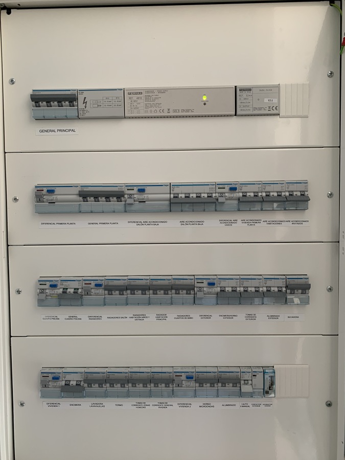 Cuadro eléctrico en vivienda unifamiliar