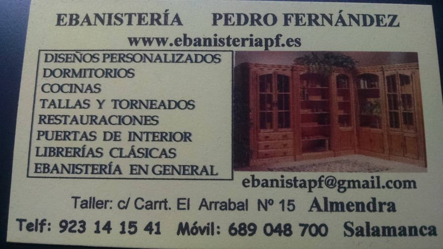 tarjeta www.ebanisteriapf.es