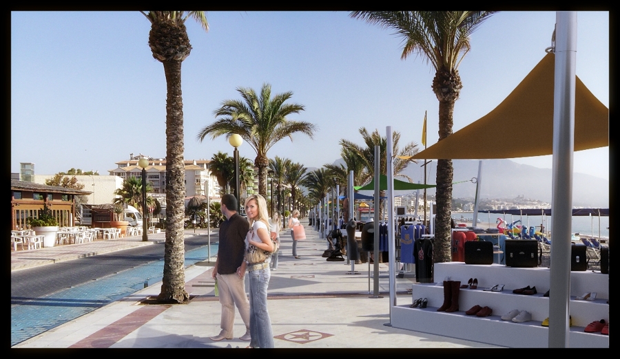 Fotomontaje en playa del Albir