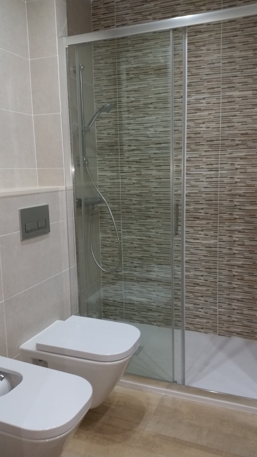 Plato de ducha e inodoro suspendido