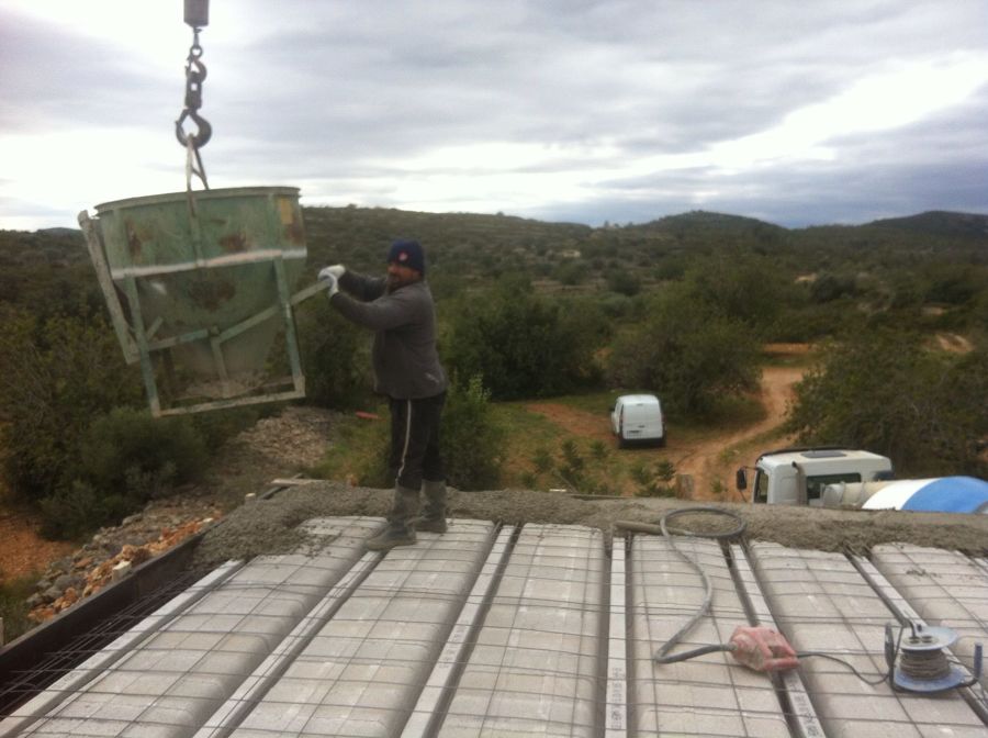 Estructura de chalet  en finca rustica