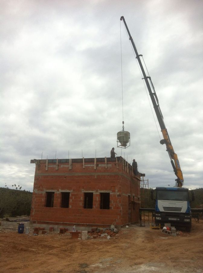 Estructura de chalet  en finca rustica