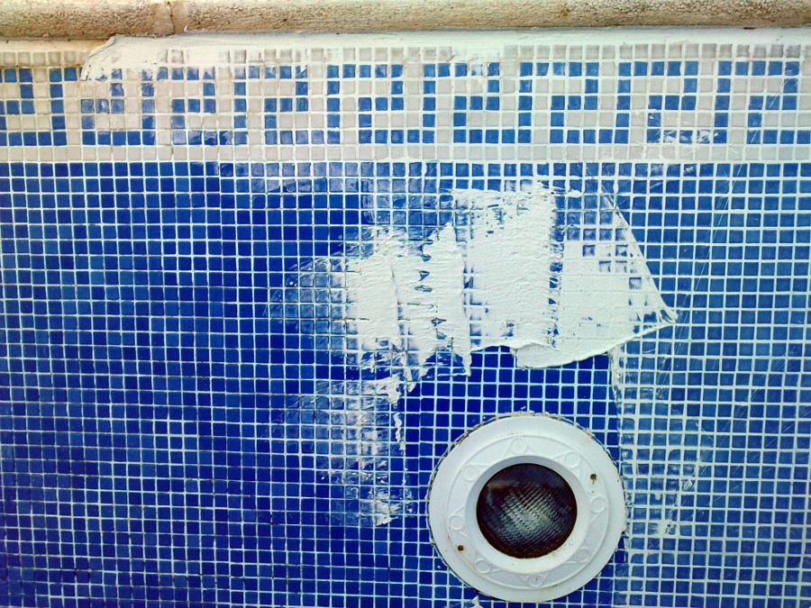 fraguado de piscina en reforma