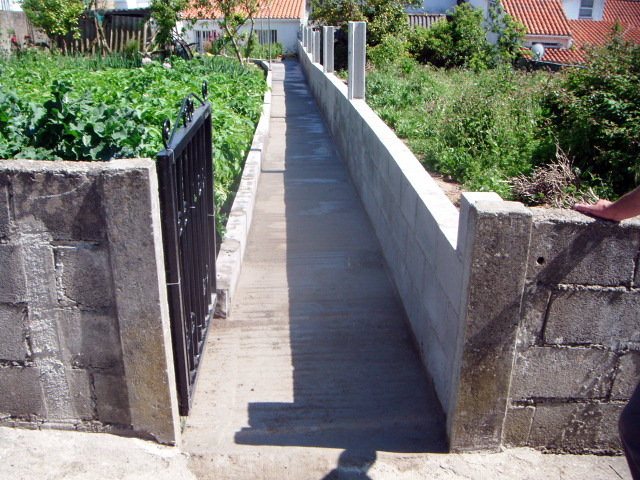 fundicion de muro y paso