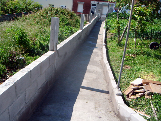 fundicion de muro y paso