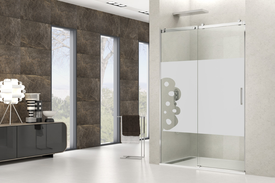 Mamparas de ducha decoradas