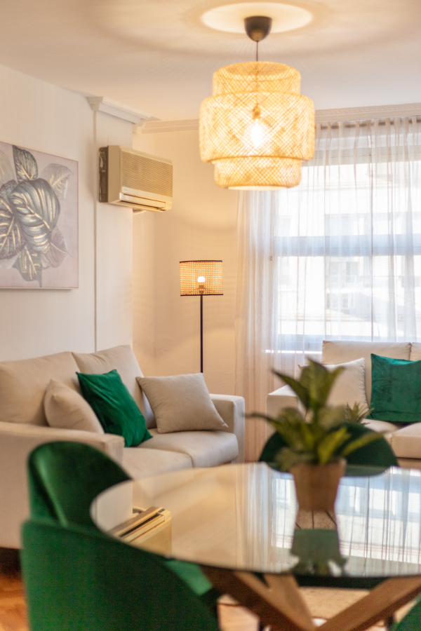 Foto detalle lamparas del salón