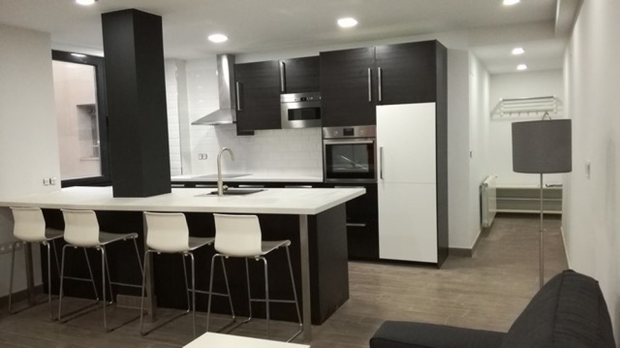 Cocina integrada en salón