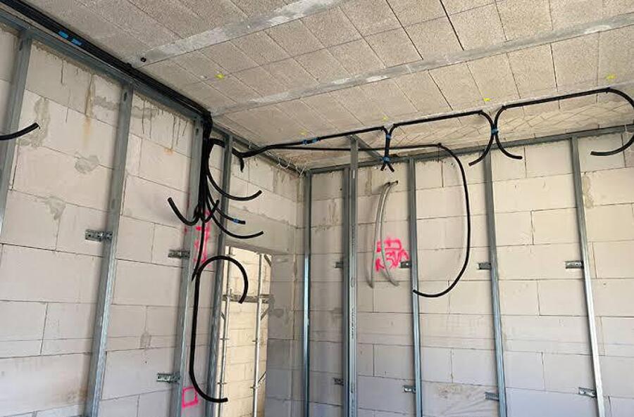 Instalacion en Obra de 9 viviendas