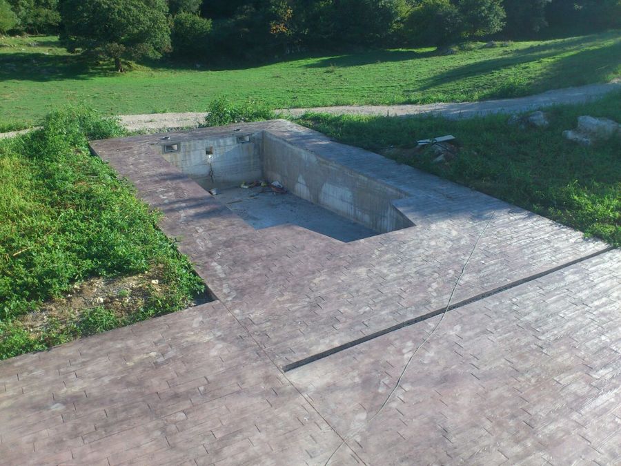 Hormigon estampado piscina