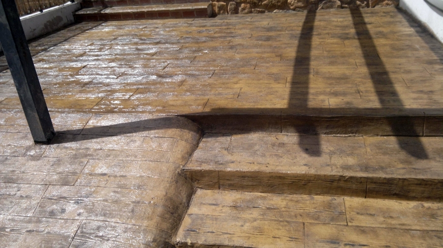 hormigon impreso madera