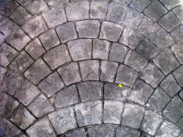 Hormigón impreso restaurado