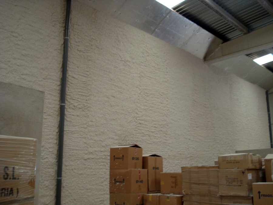 Ignifugado de nave industrial con mortero de vermiculita